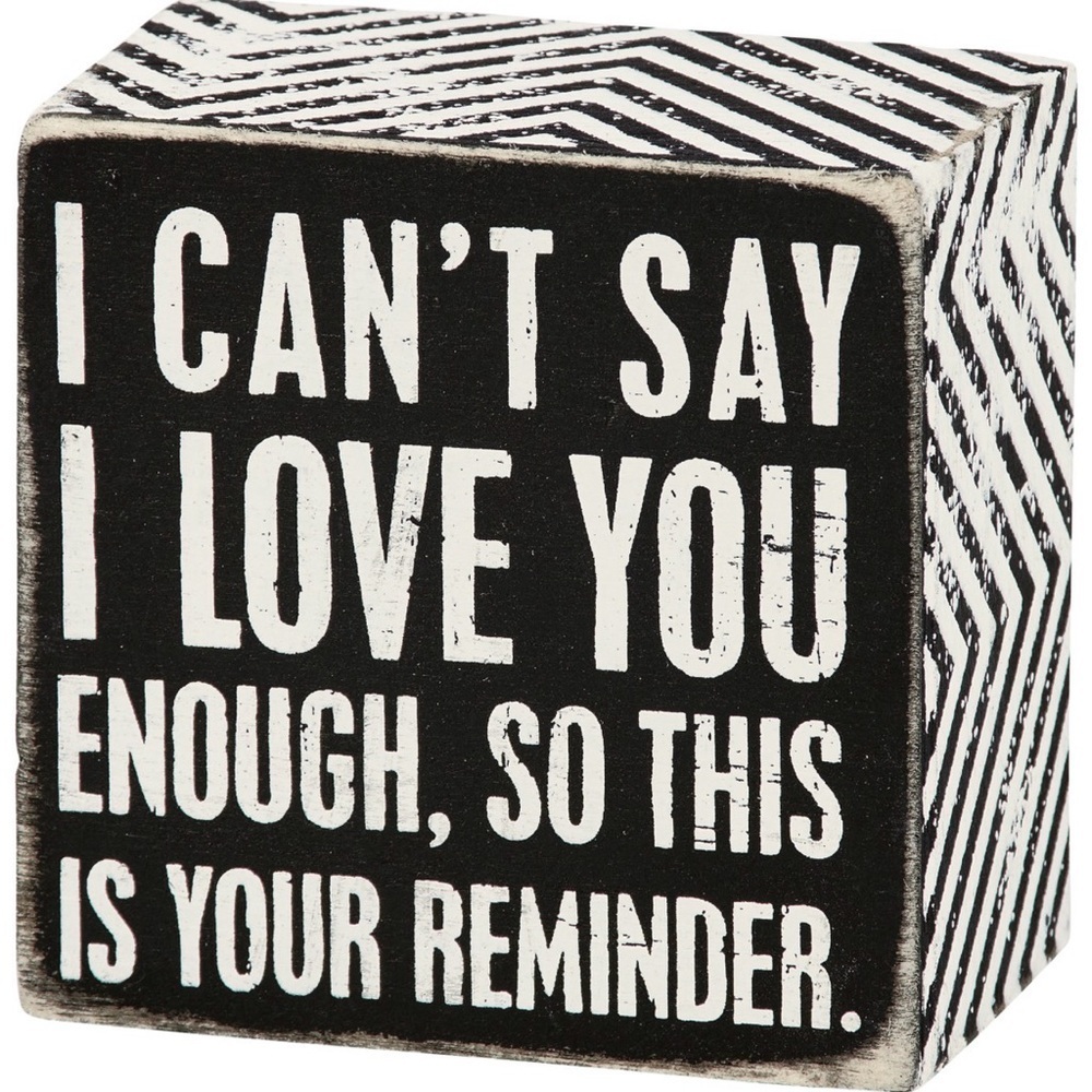 Primitives by Kathy I Love You Box Sign